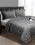 Floral Jacquard Charcoal Coverlet Set by Kingtex