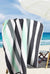 Green Stripe Jacquard Beach Towel by Kingtex