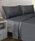 Micro Flannel Sheets Charcoal Stripe by Kingtex