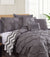 Pinch Pleat Charcoal Comforter Set by Kingtex