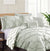 Pinch Pleat Silver Comforter Set by Kingtex