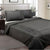 Classic Pintuck Charcoal Quilt Cover Set by Kingtex