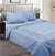 Classic Pintuck Mid Blue Quilt Cover Set by Kingtex