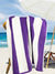 Purple Stripe Jacquard Beach Towel by Kingtex