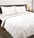 Ruched White Quilt Cover Set by Kingtex
