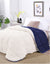 Sherpa Fleece Reversible Blue Comforter Set by Kingtex