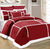 Soho Sherpa Burgundy Comforter 7pce Set by Kingtex
