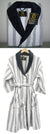 Bath Robe Multi Stripe White by Kingtex