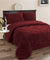 Teddy Fleece Burgundy Comforter Set by Kingtex