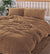 Teddy Fleece Camel Quilt Cover Set by Kingtex