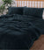 Teddy Fleece Navy Quilt Cover Set by Kingtex