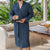 Keaton Ocean Waffle Robe by Linen House
