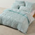 Layla Stripe Blue Quilt Cover Set by Linen House