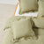Palmier Khaki Quilt Cover Set by Linen House