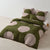 Pluto Olive Quilt Cover Set by Linen House