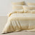 Vintage Wide Stripe Butter Quilt Cover Set by Linen House