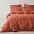 Volley Check Chilli Bed Linen by Linen House