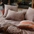 Volley Check Chocolate Bed Linen by Linen House