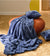 Milly Dark Blue Throw by Linen House Kids