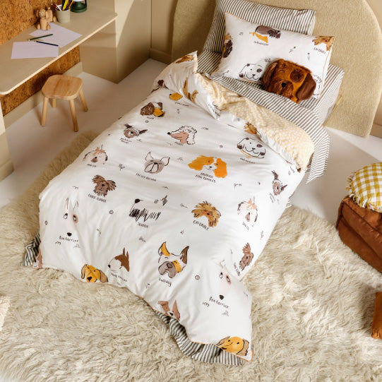 Linen House Hiccups Kids Linen Woof Woof Quilt Cover Set By Linen