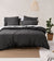 Nara Charcoal Quilt Cover Set by Linen House