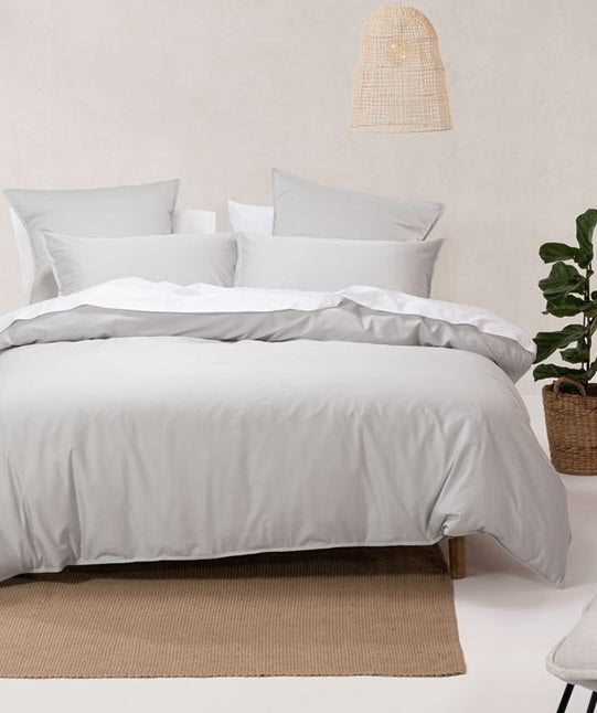 Nara Silver Quilt Cover Set by Linen House Cottonbox Pty Ltd