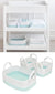 Aqua White 3pce Hamper Set by Living Textiles