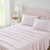 Brampton Stripe Flannelette Blush Pink Sheet Set by Laura Ashley