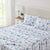 China Rose Midnight Blue Flannelette Sheet Set by Laura Ashley