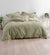 Deluxe Waffle Eucalyptus Quilt Cover Set by Linen House