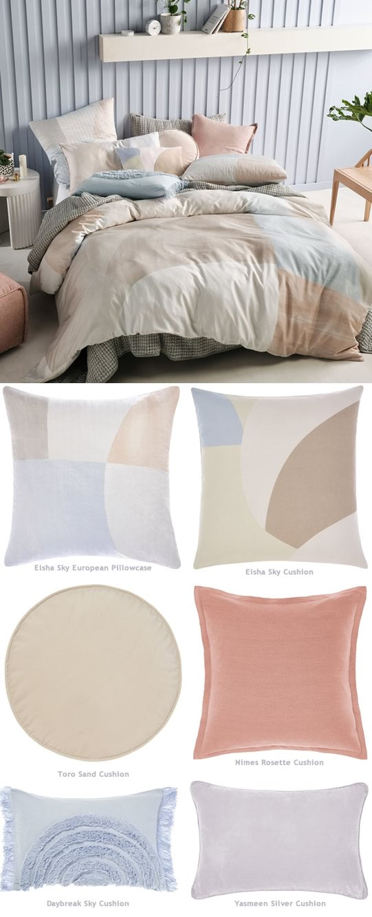 Eisha Sky Quilt Cover Set by Linen House Cottonbox Pty Ltd