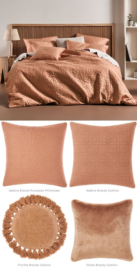 Isadora Brandy Quilt Cover Set by Linen House Cottonbox Pty Ltd