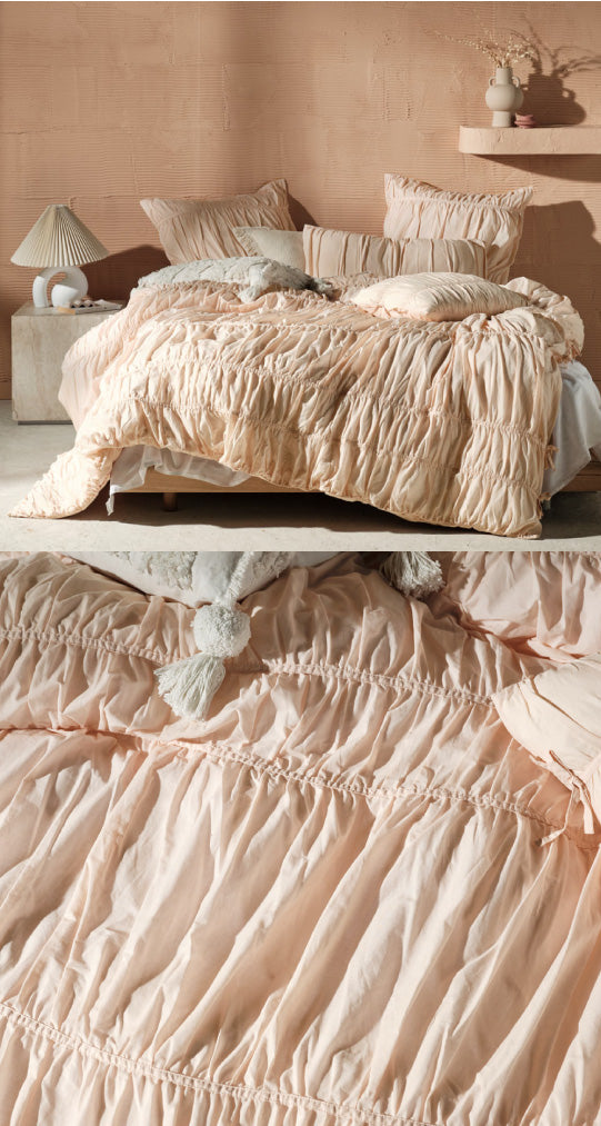 Layla Pink Quilt Cover Set by Linen House Cottonbox Pty Ltd