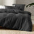 Micro Waffle Charcoal Quilt Cover Set by Linen House