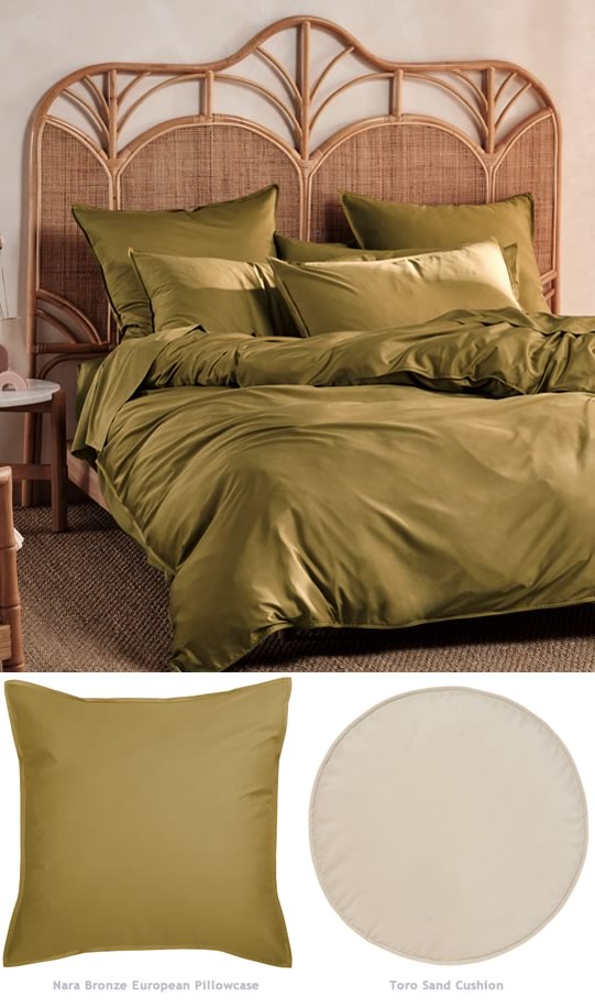 Nara Bronze Quilt Cover Set by Linen House Cottonbox Pty Ltd