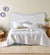 Nimes White Linen Coverlet by Linen House