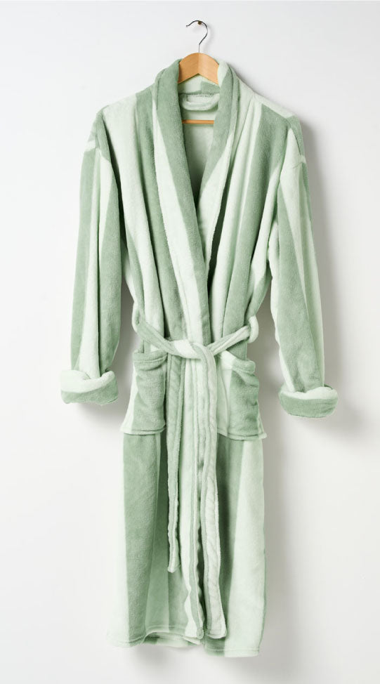 Jade Robe With Pockets Plush Ocean City Jade Robe by Linen House – Cottonbox Pty Ltd