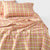 Sunrise Check Bubblegum Sheet Set by Linen House