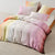 Sunrise Stripe Bubblegum Quilt Cover Set by Linen House