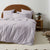 Terra Lavender Organic Cotton Sheets And Quilt Cover Set by Linen House