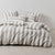 Vintage Stripe Steel Quilt Cover Set by Linen House