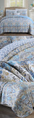 Istanbul Blue Cotton Coverlet Set by Linen & Thread