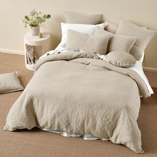 Pebble Rise Cover Vista Pebble Quilt Cover Set by Linen House – Cottonbox Pty Ltd