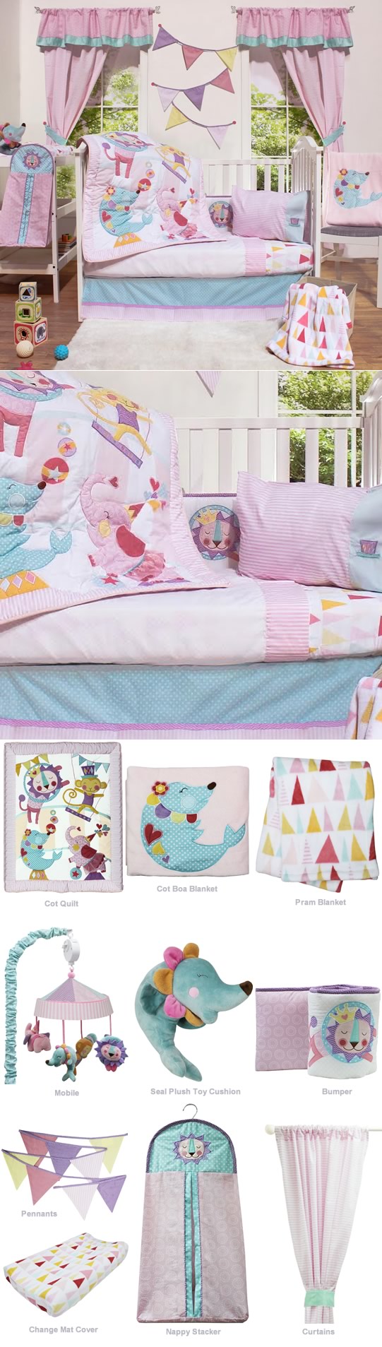 Piccadilly Cot Valance by Little Haven Cottonbox Pty Ltd