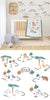 A Day At The Zoo Removable Wall Decal Set by Living Textiles