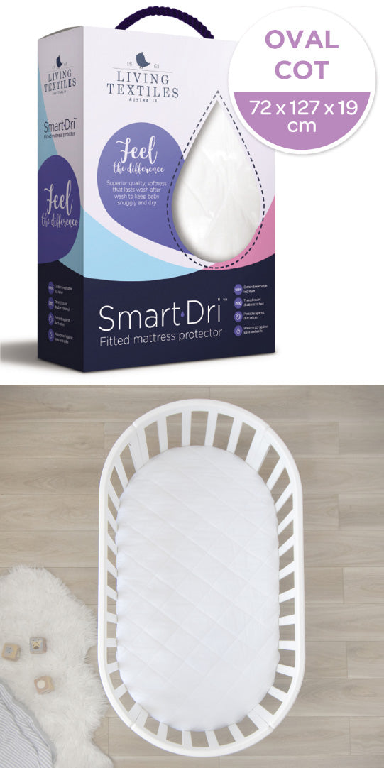 Smart Dri Oval Cot Mattress Protector by Living Textiles Cottonbox