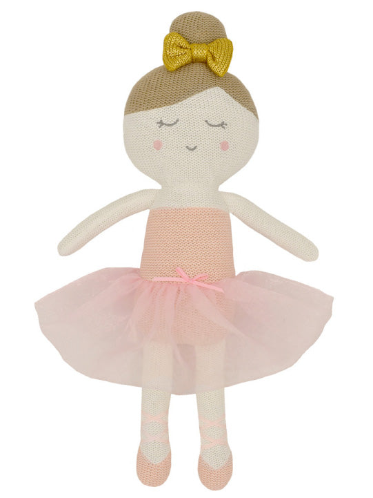 Sophia The Ballerina Knitted Toy by Living Textiles Cottonbox Pty Ltd