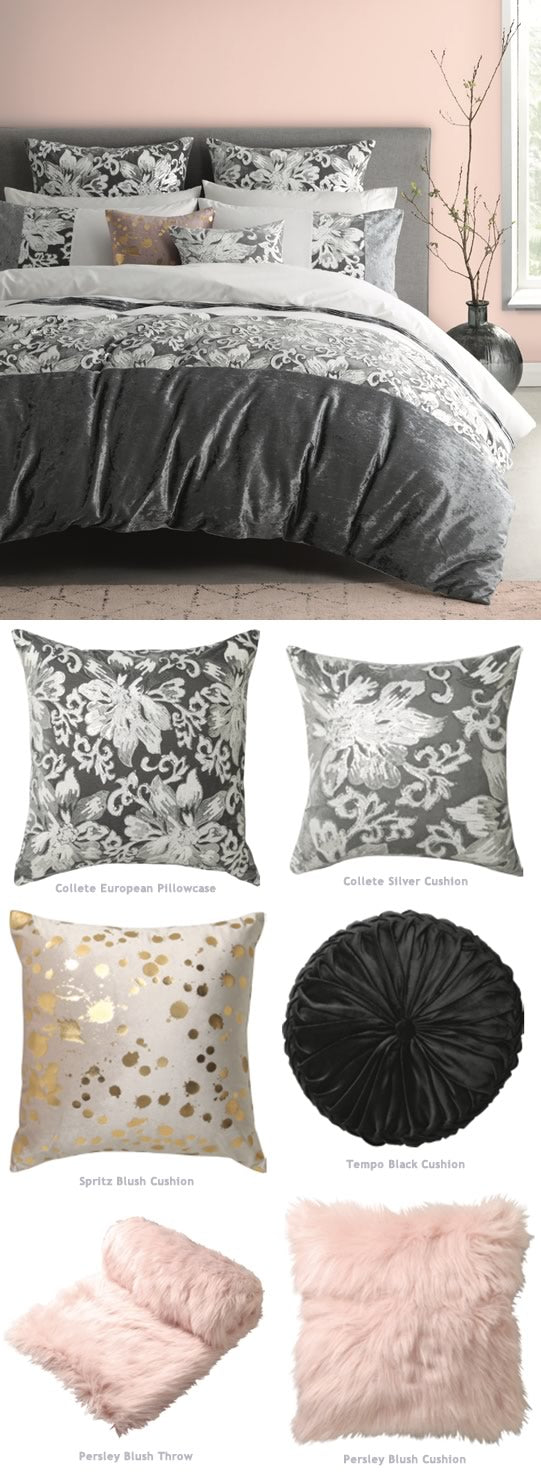 Colette Silver European Pillowcase by Logan Mason – Cottonbox