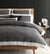 Essex Charcoal Quilt Cover Set by Logan & Mason