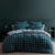 Hudson Teal Quilt Cover Set by Logan Mason